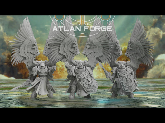 Angelic Veterans - Atlan Forge - Tabletop Wargaming Miniature Sci-Fi Proxy Modular