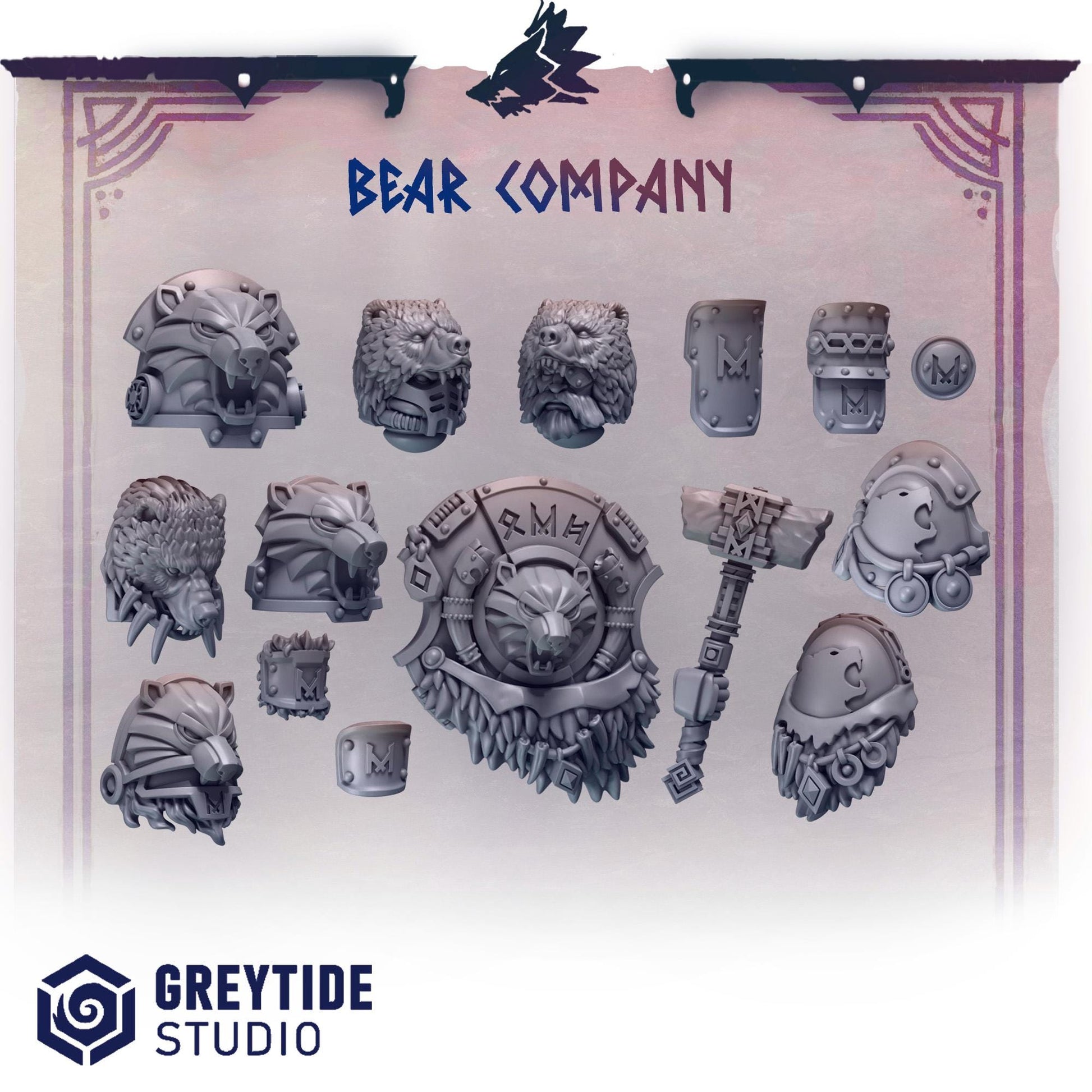 Bear Company Upgrade Pack | Greytide Studios | Tabletop Wargaming Miniature Grim-Dark Sci-Fi Proxy