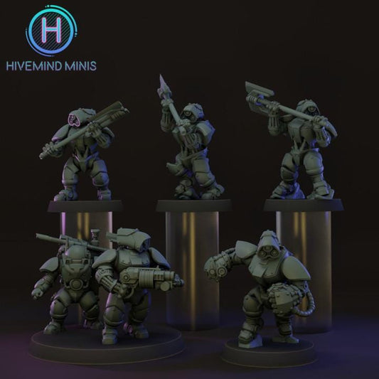 Droidkyn Haywire Beserkers - Hivemind Minis - Tabletop Wargaming Miniature Sci-Fi/Proxy/Dwarves