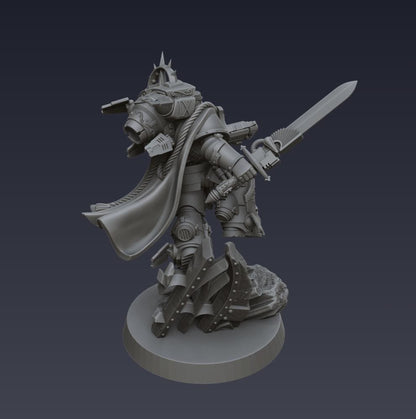 Bloodbound Assault Captain | Cyberbrush3D | Tabletop Wargaming Miniature Grim Dark Sci-Fi Proxy