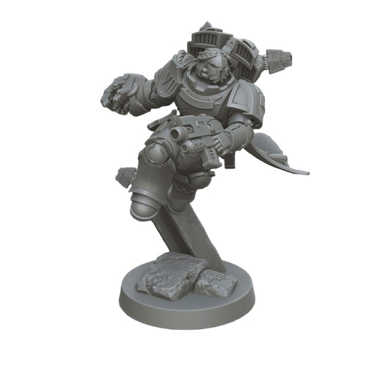 Sunforged Legion - Smash Captain - CyberBrush 3D - Tabletop Wargaming Miniature Sci-Fi/Proxy/OPR