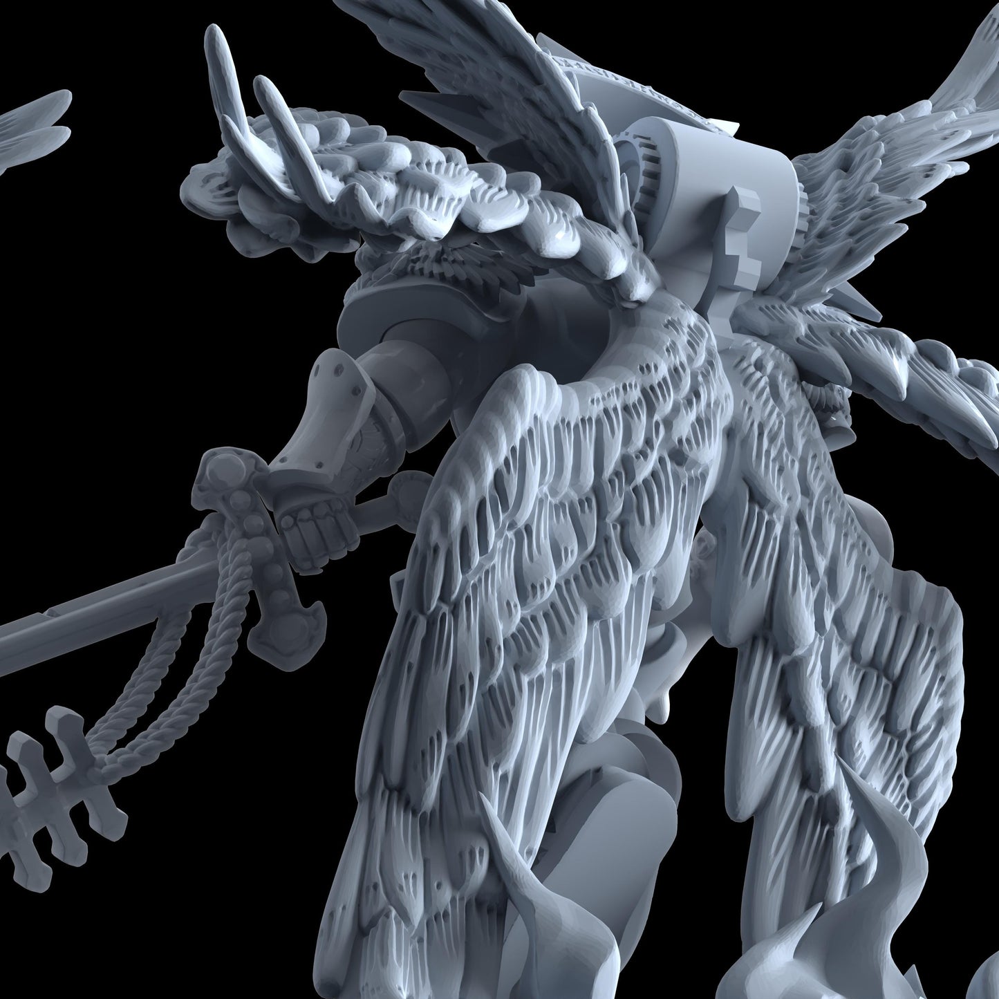 Sangreal The Seraphim Guard | Printerra Studios | Tabletop Wargaming Miniature Grim Dark Sci-Fi Proxy