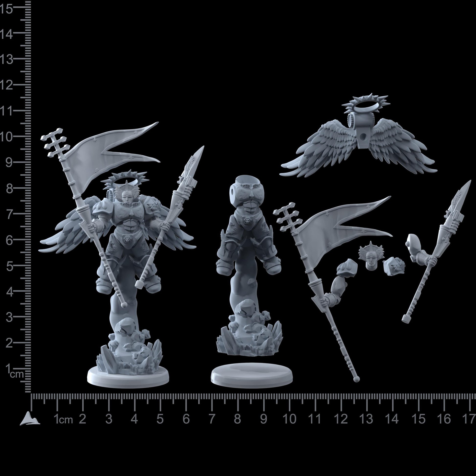 Winged Blood Guard | Printerra Studios | Tabletop Wargaming Miniature Grim Dark Sci-Fi Proxy