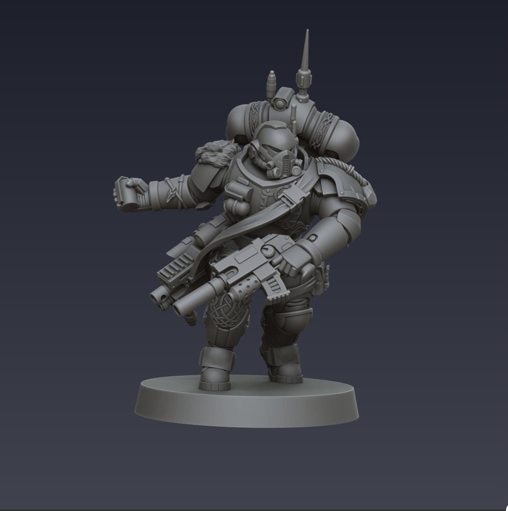 Space Viking Stealth Squad - Cyberbrush 3D - Tabletop Wargaming Miniature Grim-Dark Sci-Fi Proxy