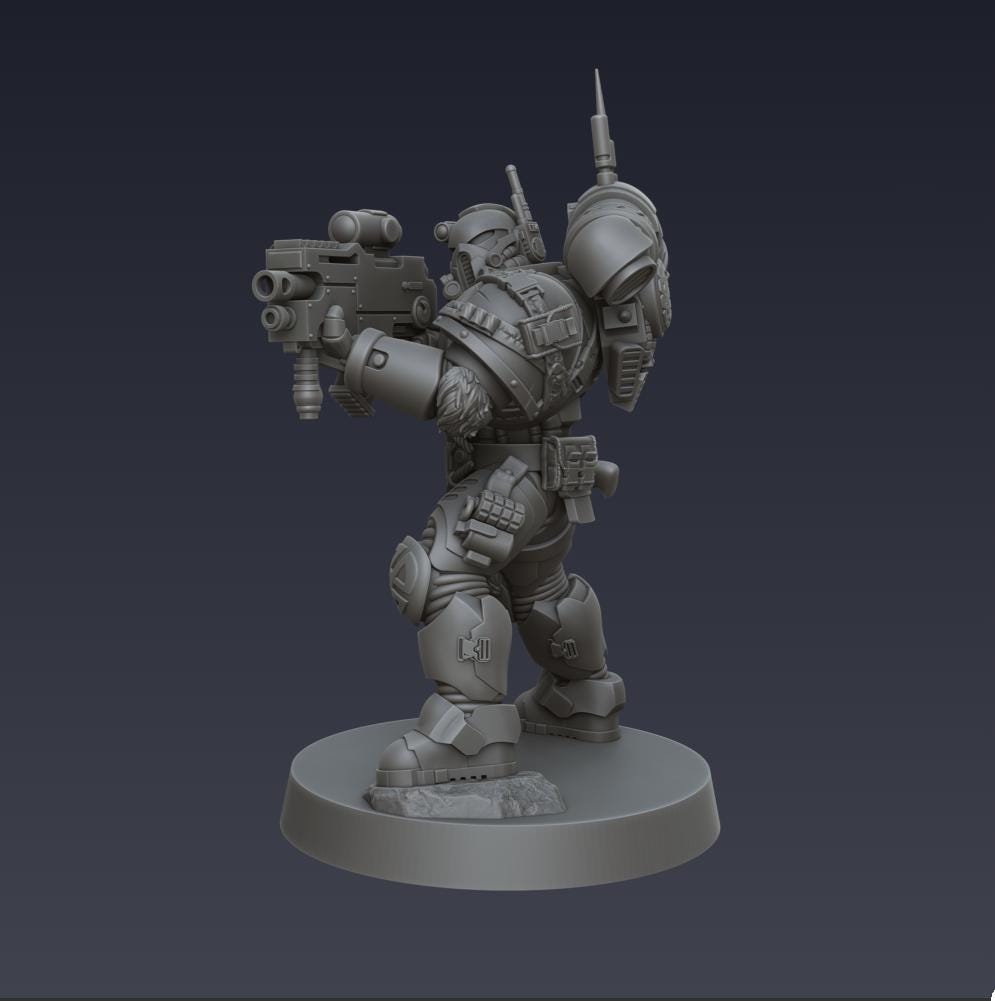 Space Viking Stealth Squad - Cyberbrush 3D - Tabletop Wargaming Miniature Grim-Dark Sci-Fi Proxy