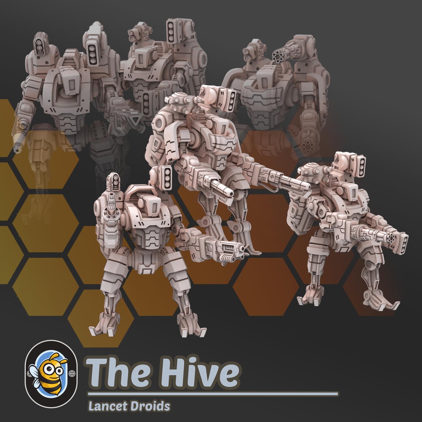 Lancet Droids (x3) - Hivemind Minis - Tabletop Wargaming Miniature Sci-Fi/Tank/Proxy