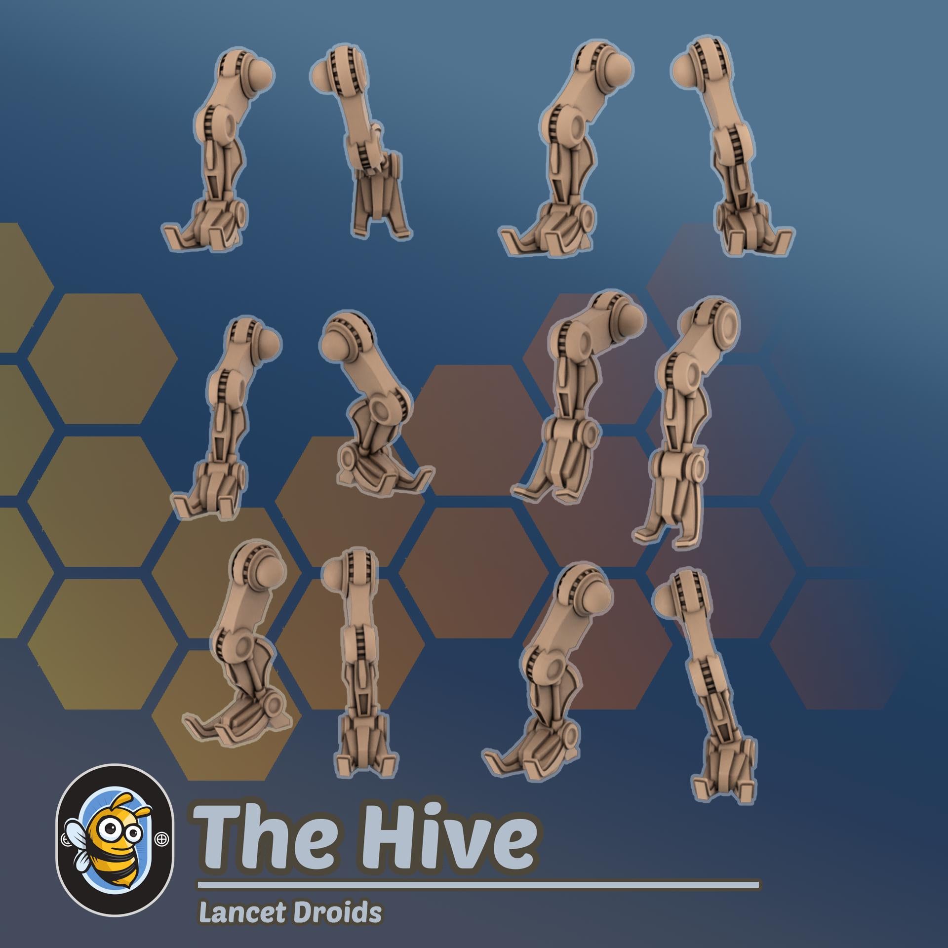 Lancet Droids (x3) - Hivemind Minis - Tabletop Wargaming Miniature Sci-Fi/Tank/Proxy