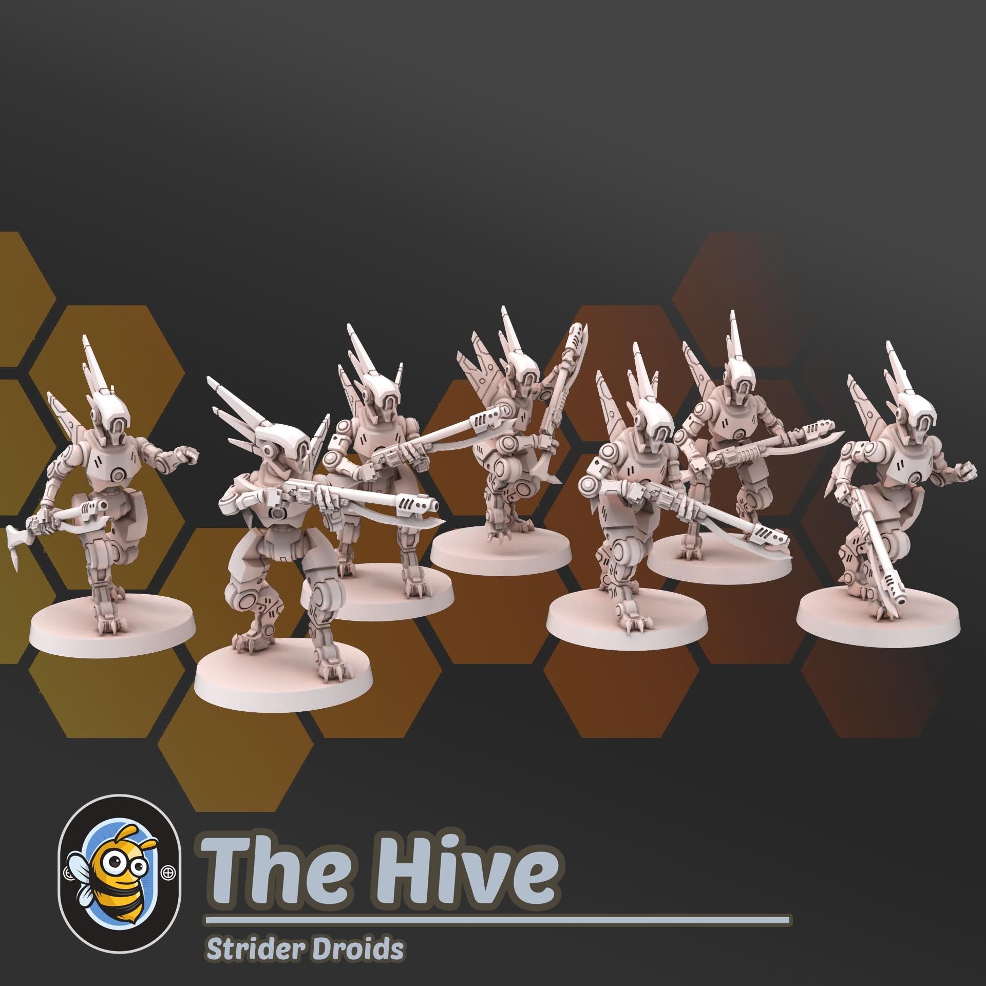 Strider Droids (x10) - Hivemind Minis - Tabletop Wargaming Miniature Sci-Fi/Tank/Proxy