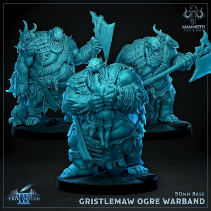 Gristlemaw Ogre Warband | Frostwilds 3 | by Mammoth Factory | Dungeons and Dragons | Tabletop Games | Wargaming | Resin Miniature