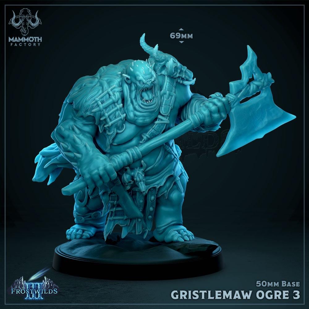 Gristlemaw Ogre Warband | Frostwilds 3 | by Mammoth Factory | Dungeons and Dragons | Tabletop Games | Wargaming | Resin Miniature