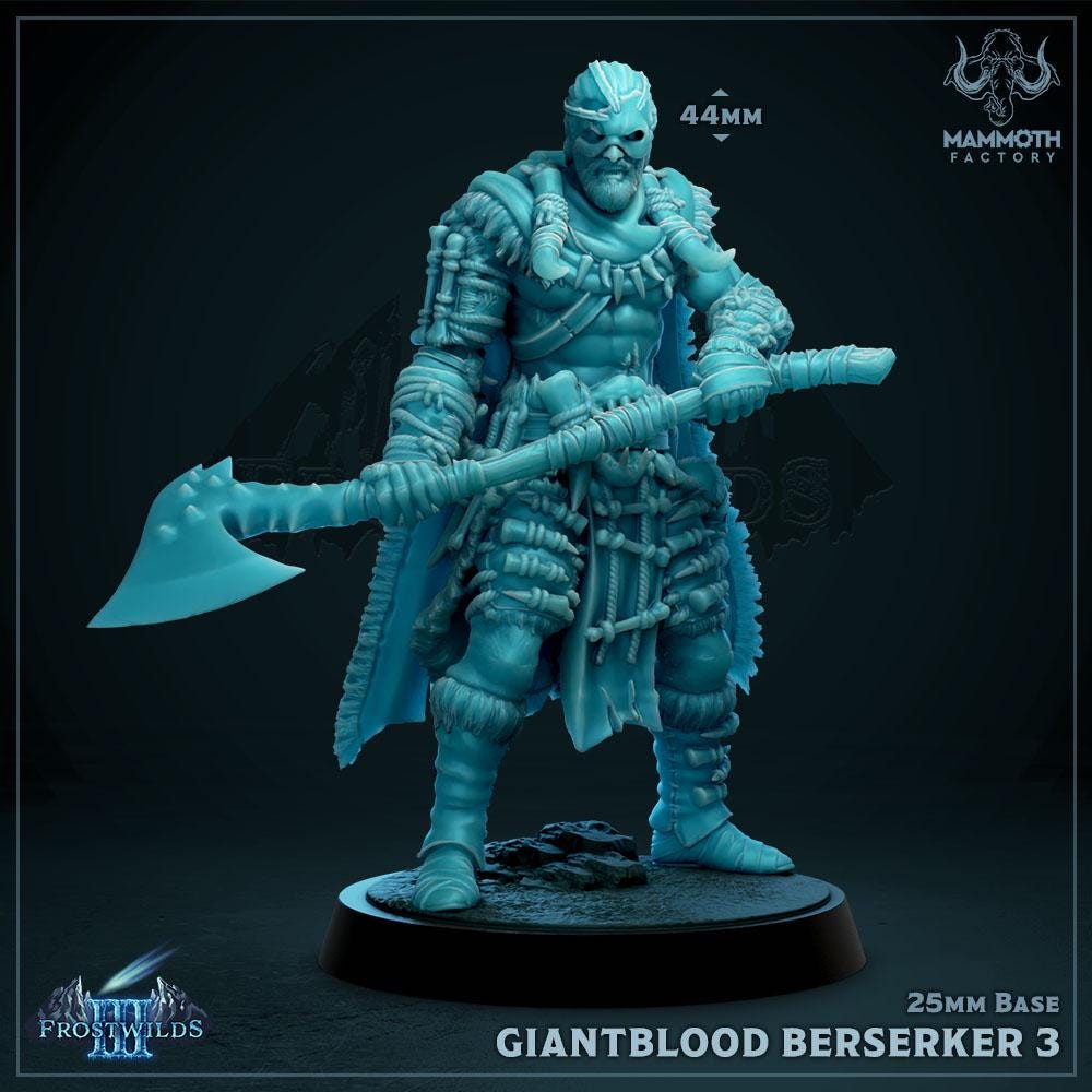 Giantblood Berserkers Warband | Frostwilds 3 | by Mammoth Factory | Dungeons and Dragons | Tabletop Games | Wargaming | Resin Miniature