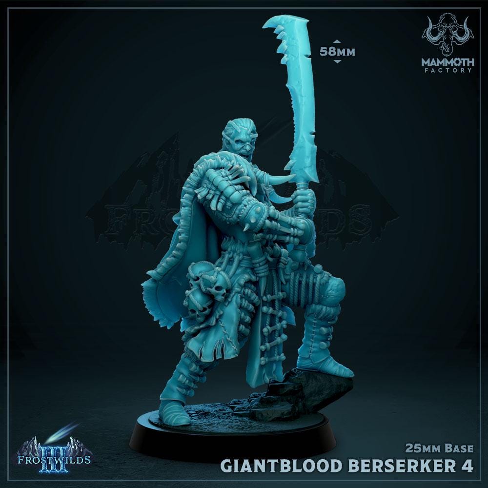 Giantblood Berserkers Warband | Frostwilds 3 | by Mammoth Factory | Dungeons and Dragons | Tabletop Games | Wargaming | Resin Miniature