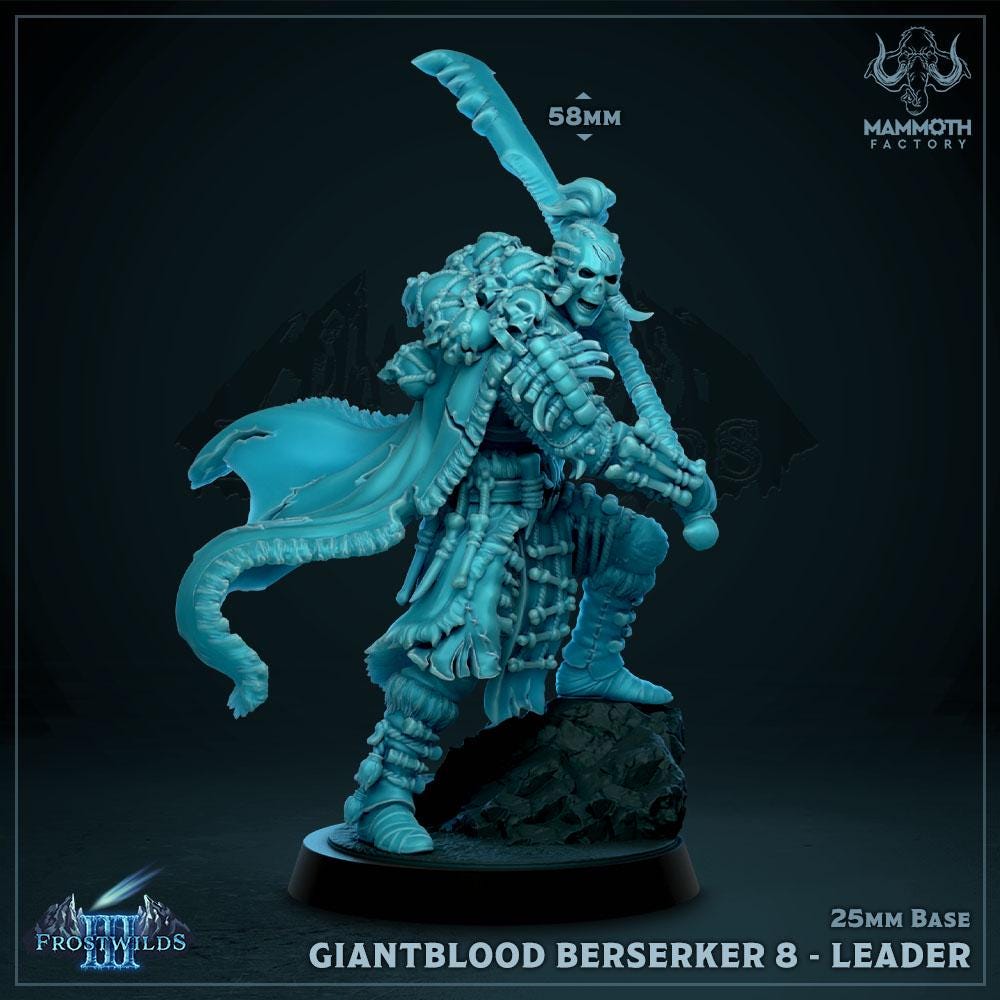 Giantblood Berserkers Warband | Frostwilds 3 | by Mammoth Factory | Dungeons and Dragons | Tabletop Games | Wargaming | Resin Miniature