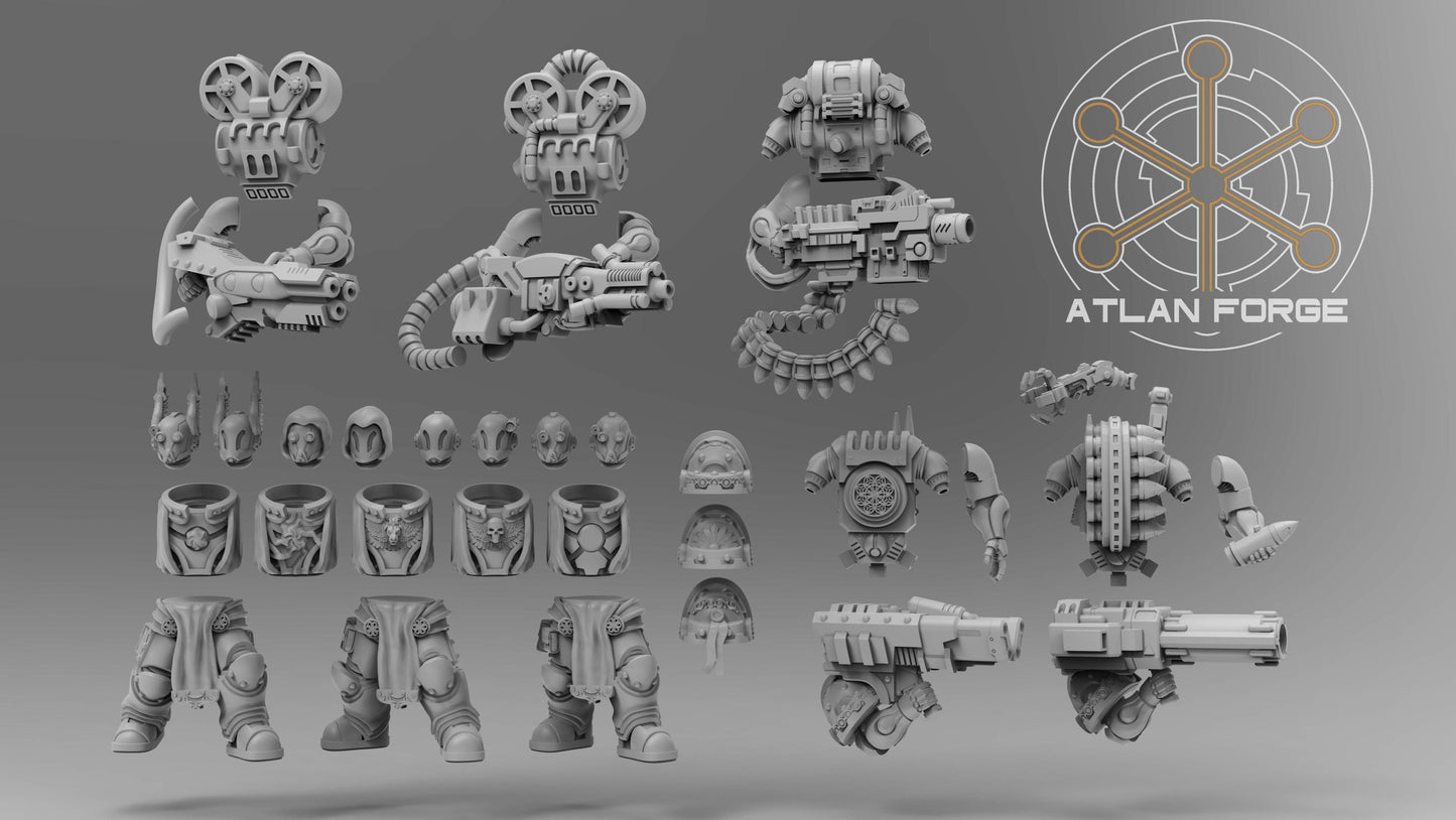 Templar Knight Angelic Retributors - Atlan Forge - Tabletop Wargaming Miniature Sci-Fi Proxy Modular