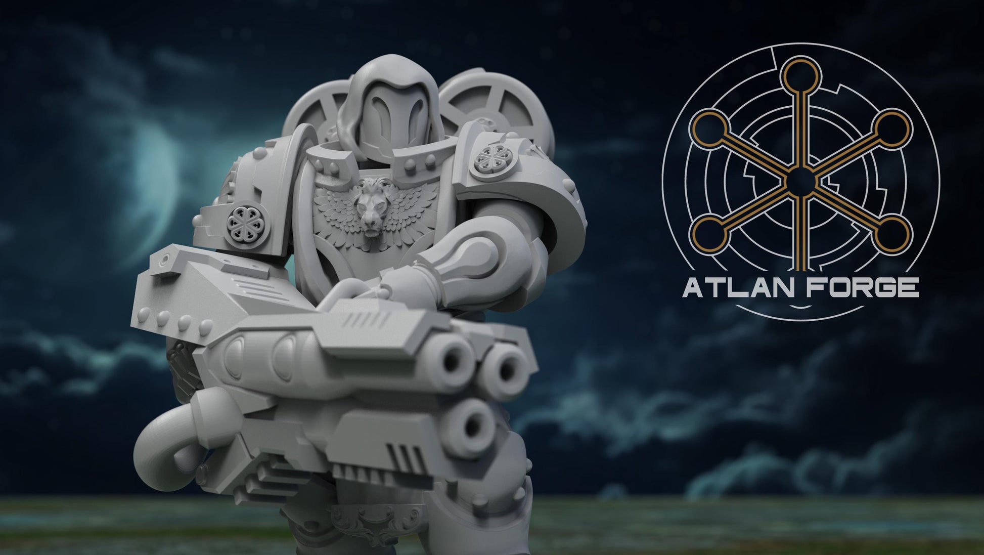 Templar Knight Angelic Retributors - Atlan Forge - Tabletop Wargaming Miniature Sci-Fi Proxy Modular