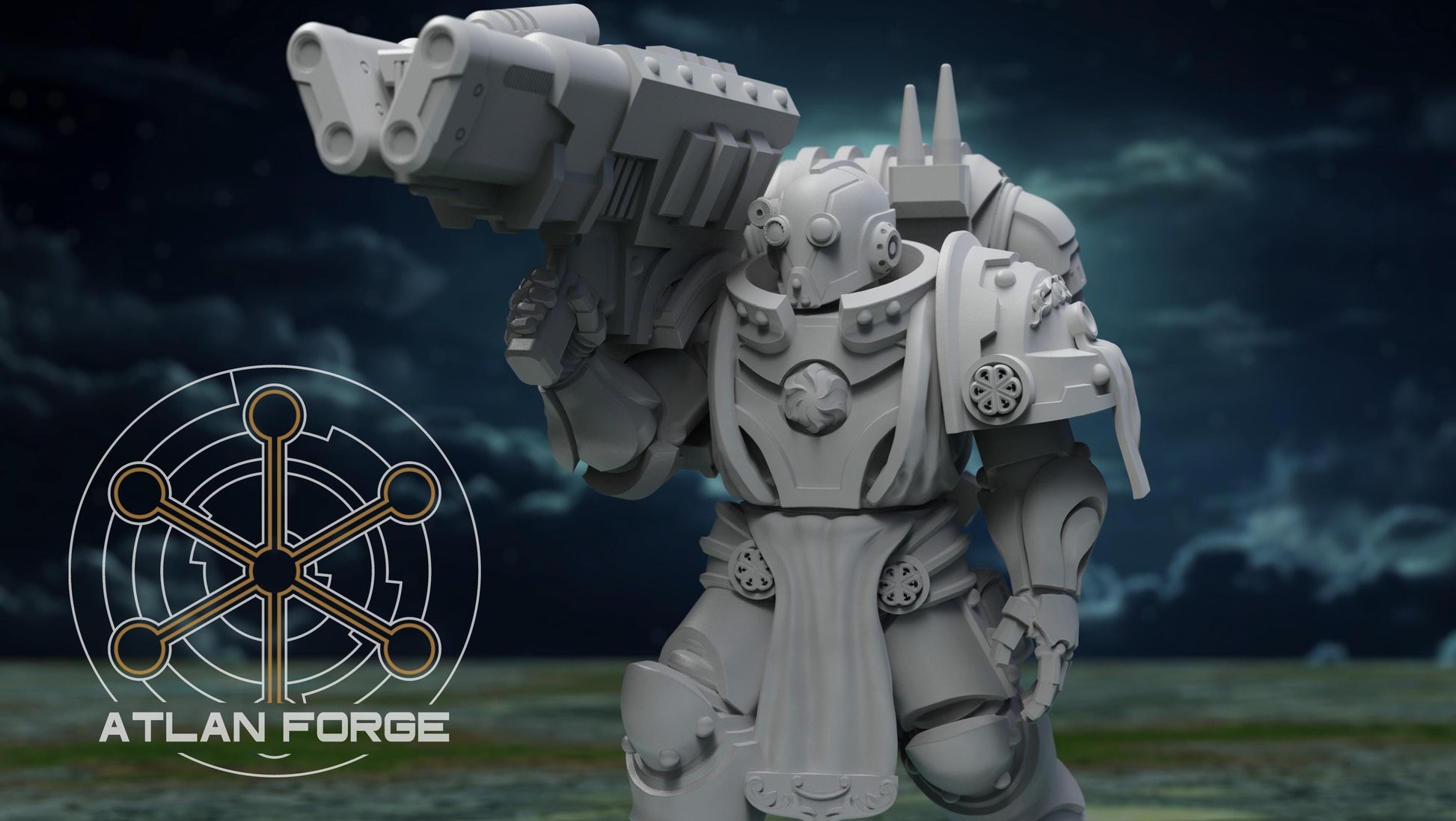 Templar Knight Angelic Retributors - Atlan Forge - Tabletop Wargaming Miniature Sci-Fi Proxy Modular