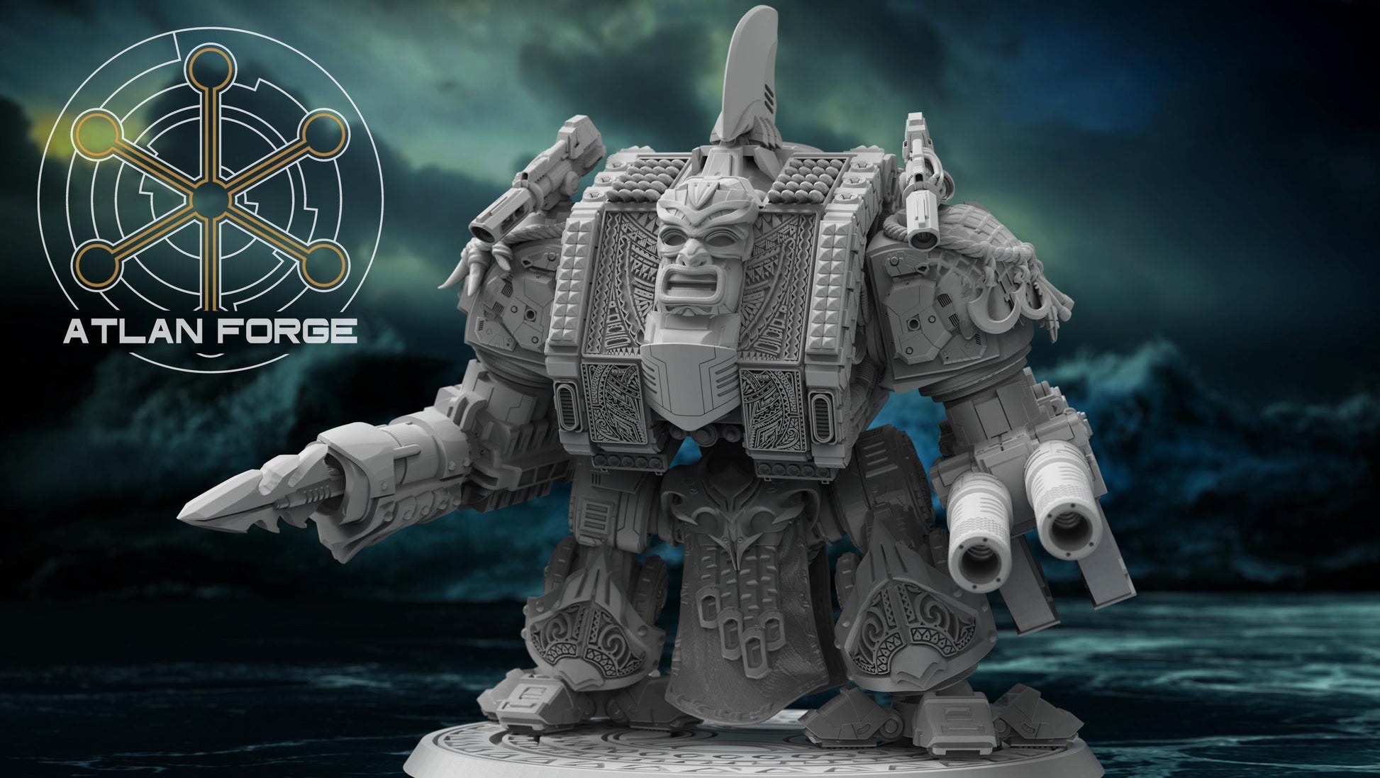 Wai Toa Wandering Ancestors Dreadnought - Atlan Forge - Tabletop Wargaming Miniature Sci-Fi/Proxy/Modular