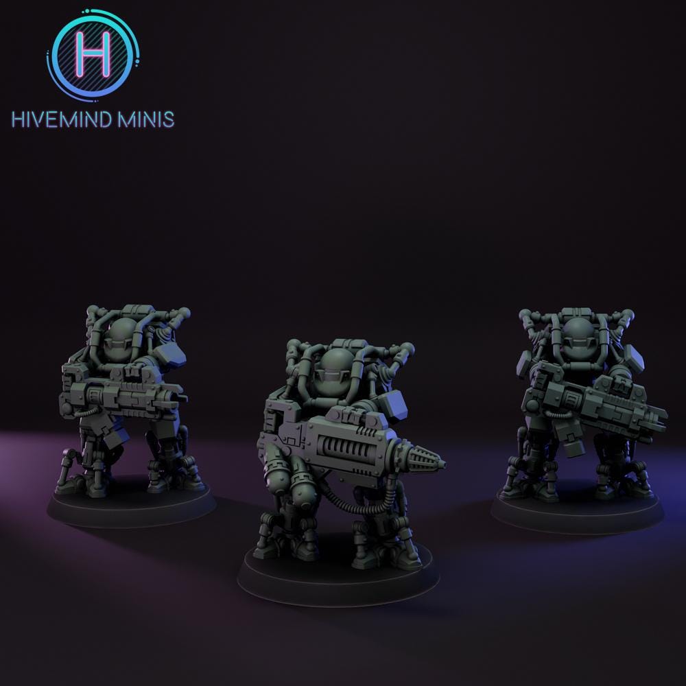 Droidkyn Thunderframes - Hivemind Minis - Tabletop Wargaming Miniature Sci-Fi/Proxy/Dwarves