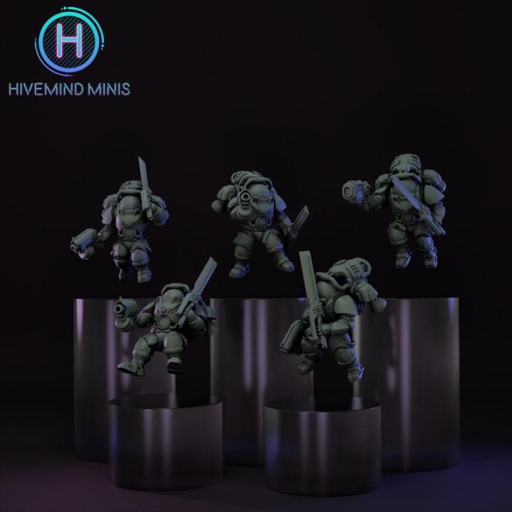 Droidkyn Jumpers - Hivemind Minis - Tabletop Wargaming Miniature Sci-Fi/Proxy/Dwarves