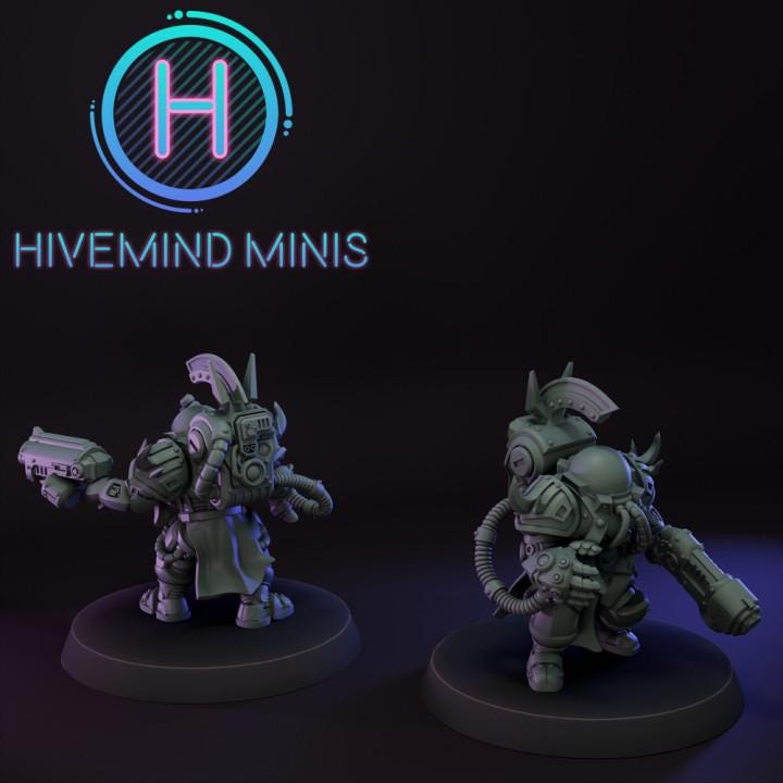 Droidkyn Alpha - Hivemind Minis - Tabletop Wargaming Miniature Sci-Fi/Proxy/Dwarves