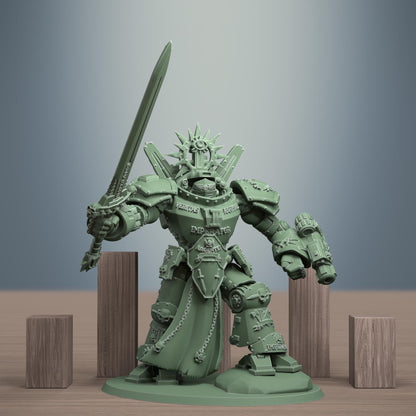 Silver Wardens - Dread Walker Demon Slayer - DMG Minis - Tabletop Wargaming Miniature Proxy/Sci-Fi/Daemon