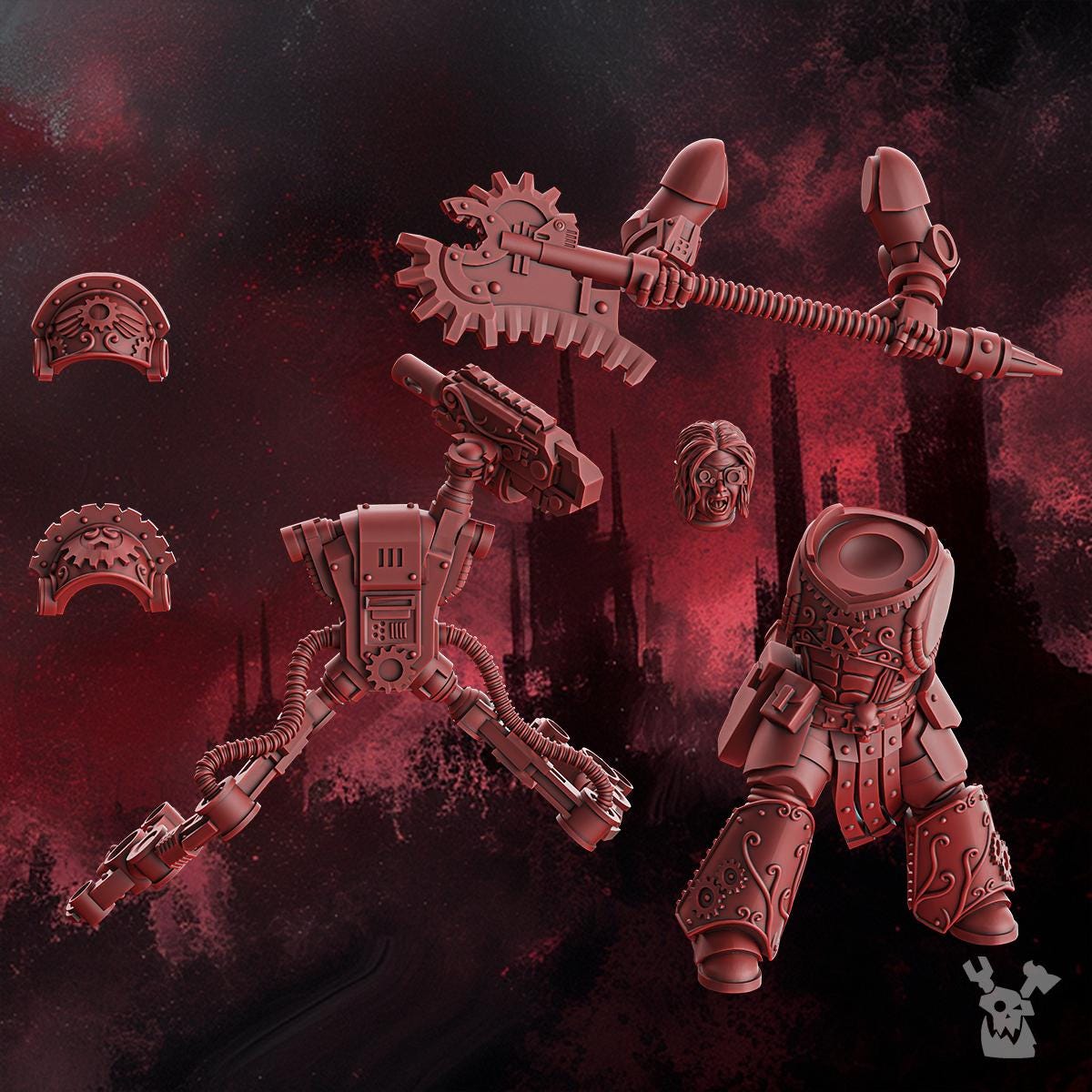 Engineer • Crimson Wings • DakkaDakka.store • Tabletop Wargaming Miniature Grim-Dark Sci-Fi Proxy