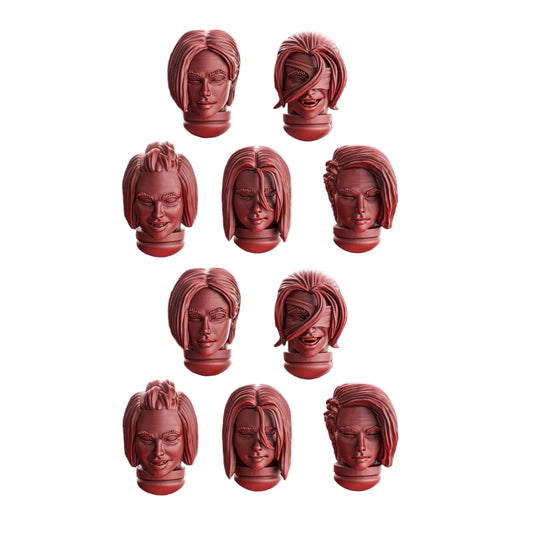 Crimson Wings Female Heads