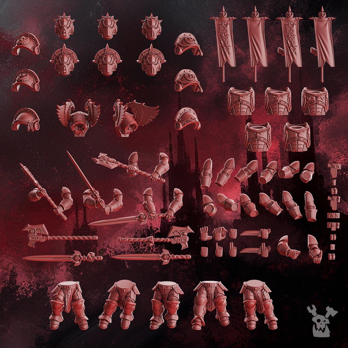 Angelic Honour Guard (x6) • Crimson Wings • DakkaDakka.store • Tabletop Wargaming Miniature Grim-Dark Sci-Fi Proxy