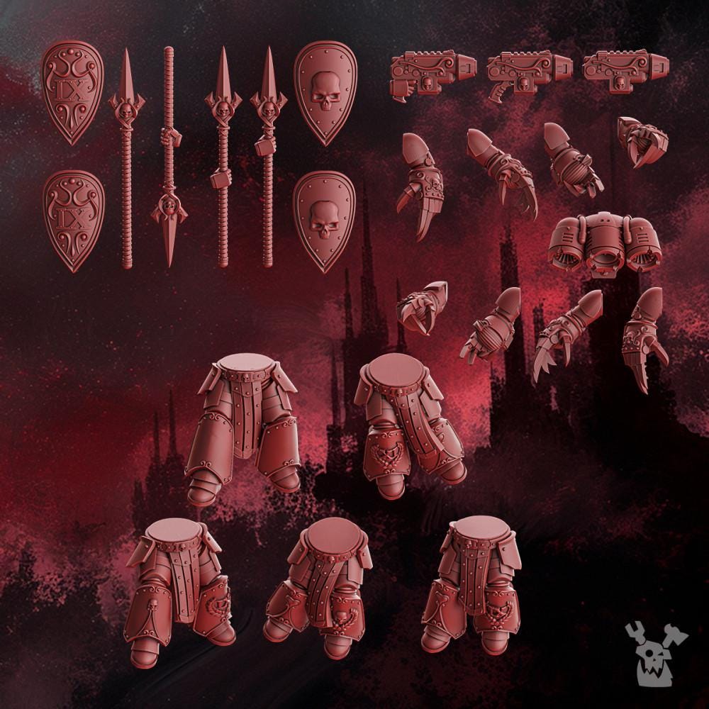 Angelic Honour Guard (x6) • Crimson Wings • DakkaDakka.store • Tabletop Wargaming Miniature Grim-Dark Sci-Fi Proxy