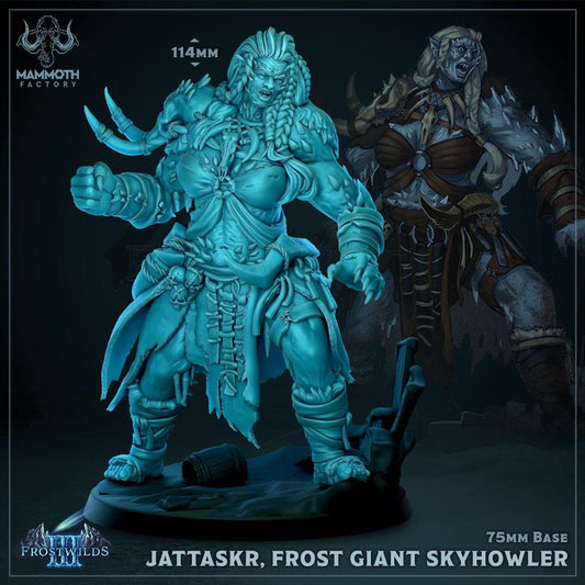 Frost Giant Skyhowler | Frostwilds 3 | by Mammoth Factory | Dungeons and Dragons | Tabletop Games | Wargaming | Resin Miniature