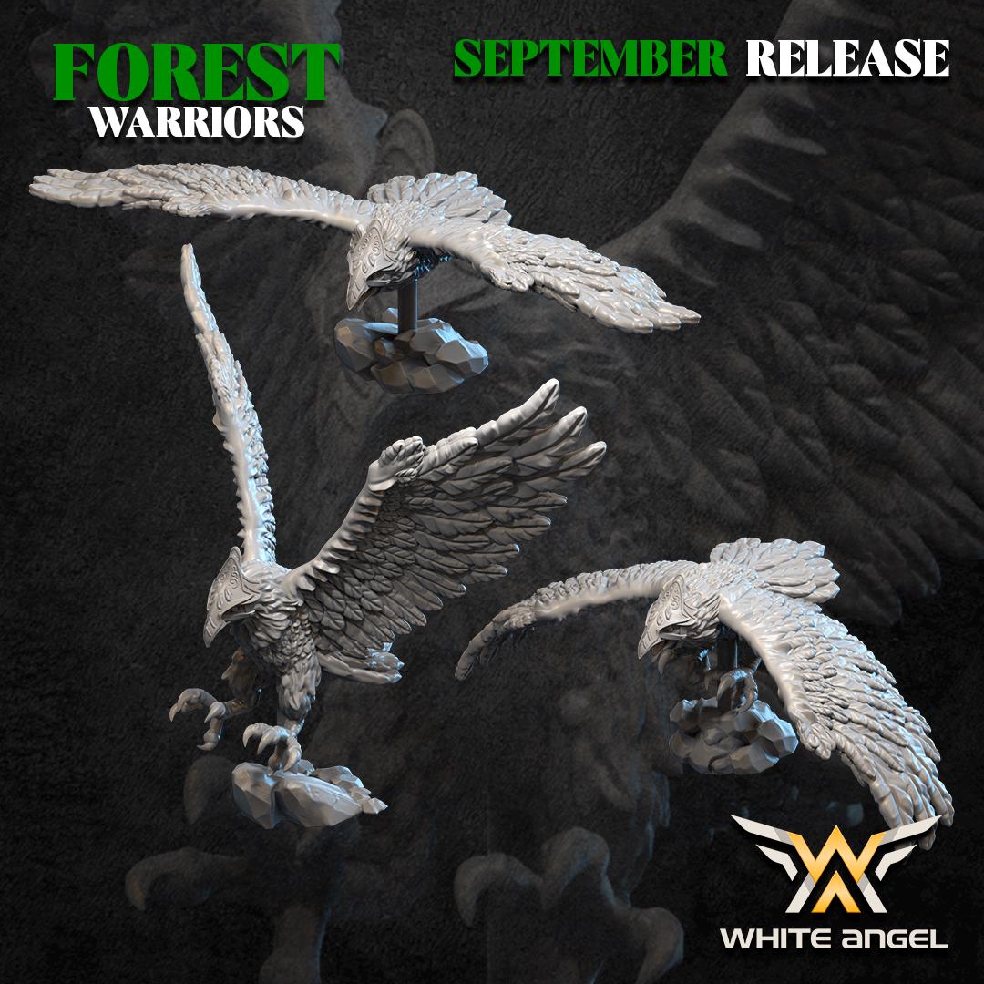 Ancestral Eagles (x3) | Forest Warriors | by White Angel Miniatures | Fantasy | DnD | Tabletop Games | Wargaming | Miniature