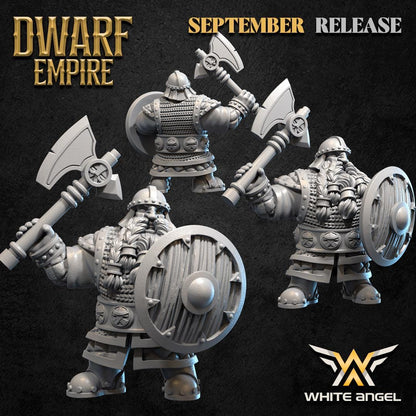 Dwarf Warriors | Dwarf Empire | by White Angel Miniatures | Fantasy | DnD | Tabletop Games | Wargaming | Miniature