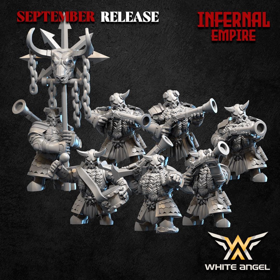 Gunners | Infernal Empire | by White Angel Miniatures | Fantasy | DnD | Tabletop Games | Wargaming | Miniature