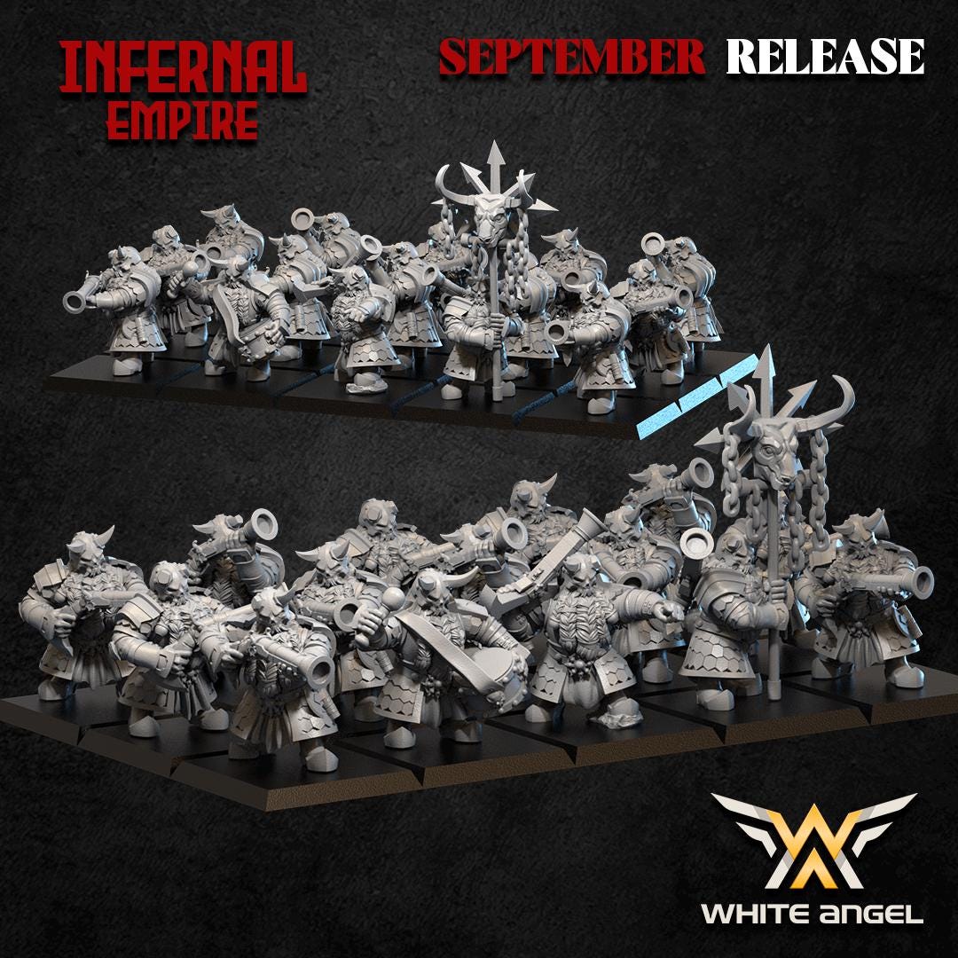 Gunners | Infernal Empire | by White Angel Miniatures | Fantasy | DnD | Tabletop Games | Wargaming | Miniature