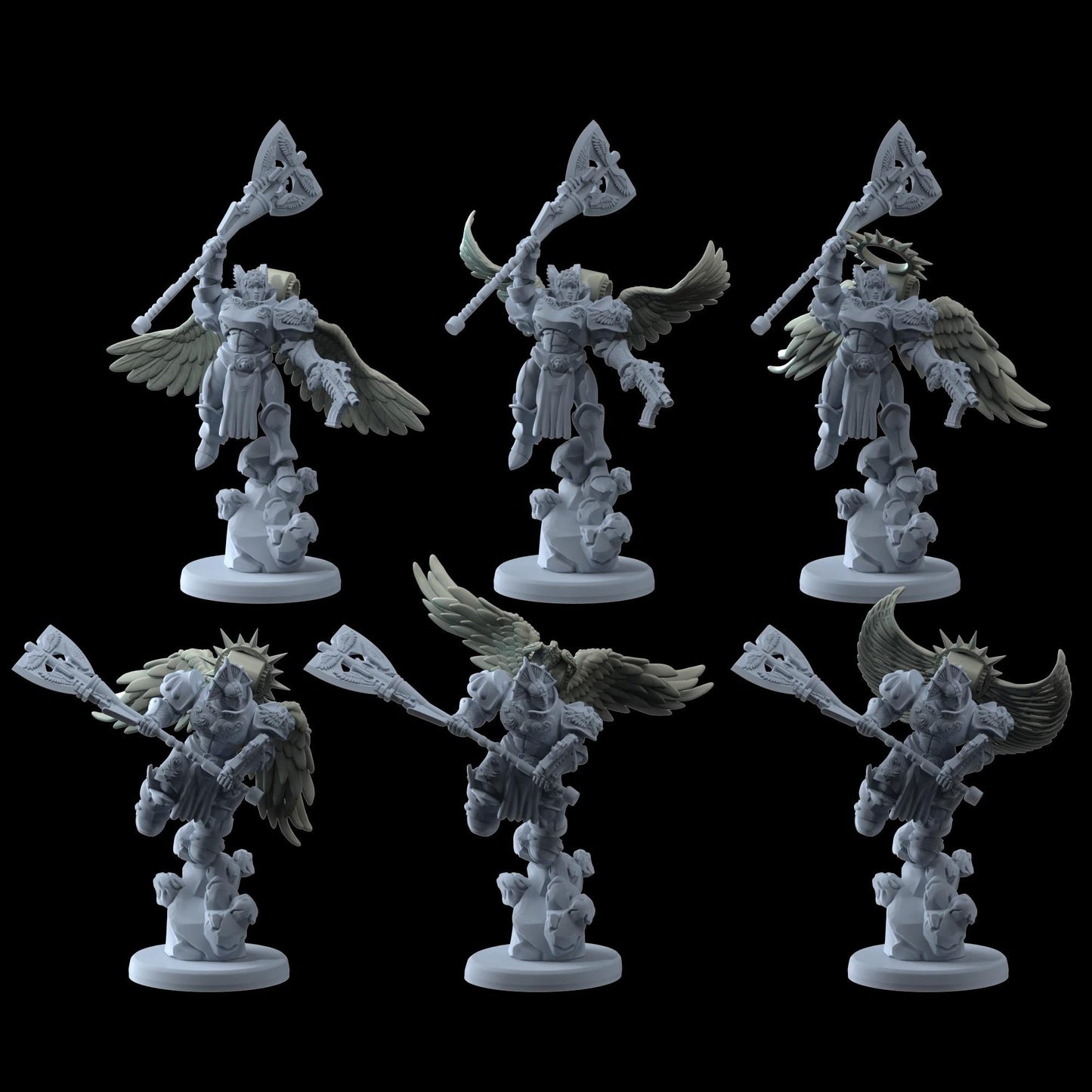 Winged Blood Guard | Printerra Studios | Tabletop Wargaming Miniature Grim Dark Sci-Fi Proxy