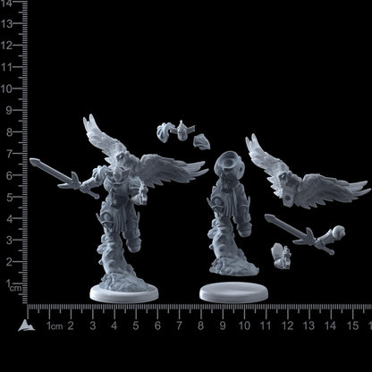 Winged Blood Guard | Printerra Studios | Tabletop Wargaming Miniature Grim Dark Sci-Fi Proxy