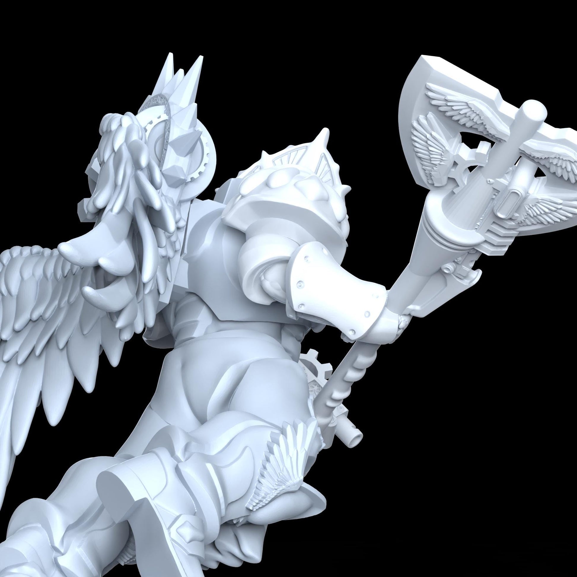 Winged Blood Guard | Printerra Studios | Tabletop Wargaming Miniature Grim Dark Sci-Fi Proxy