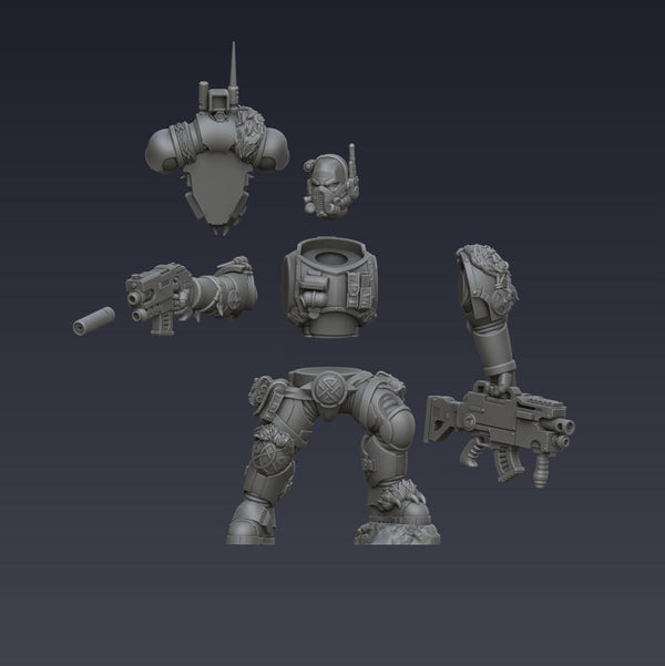 Space Viking Stealth Squad Cyberbrush 3D Tabletop Wargaming Miniat