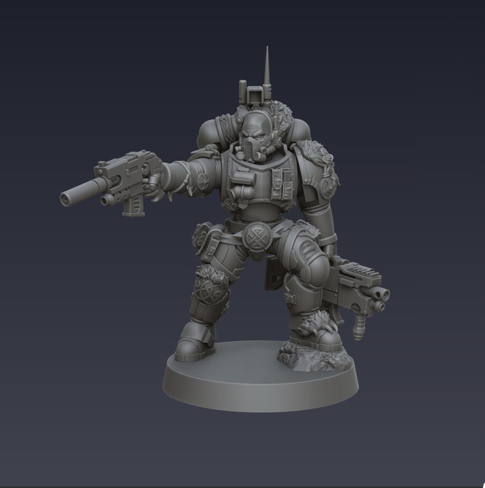 Space Viking Stealth Squad - Cyberbrush 3D - Tabletop Wargaming Miniature Grim-Dark Sci-Fi Proxy