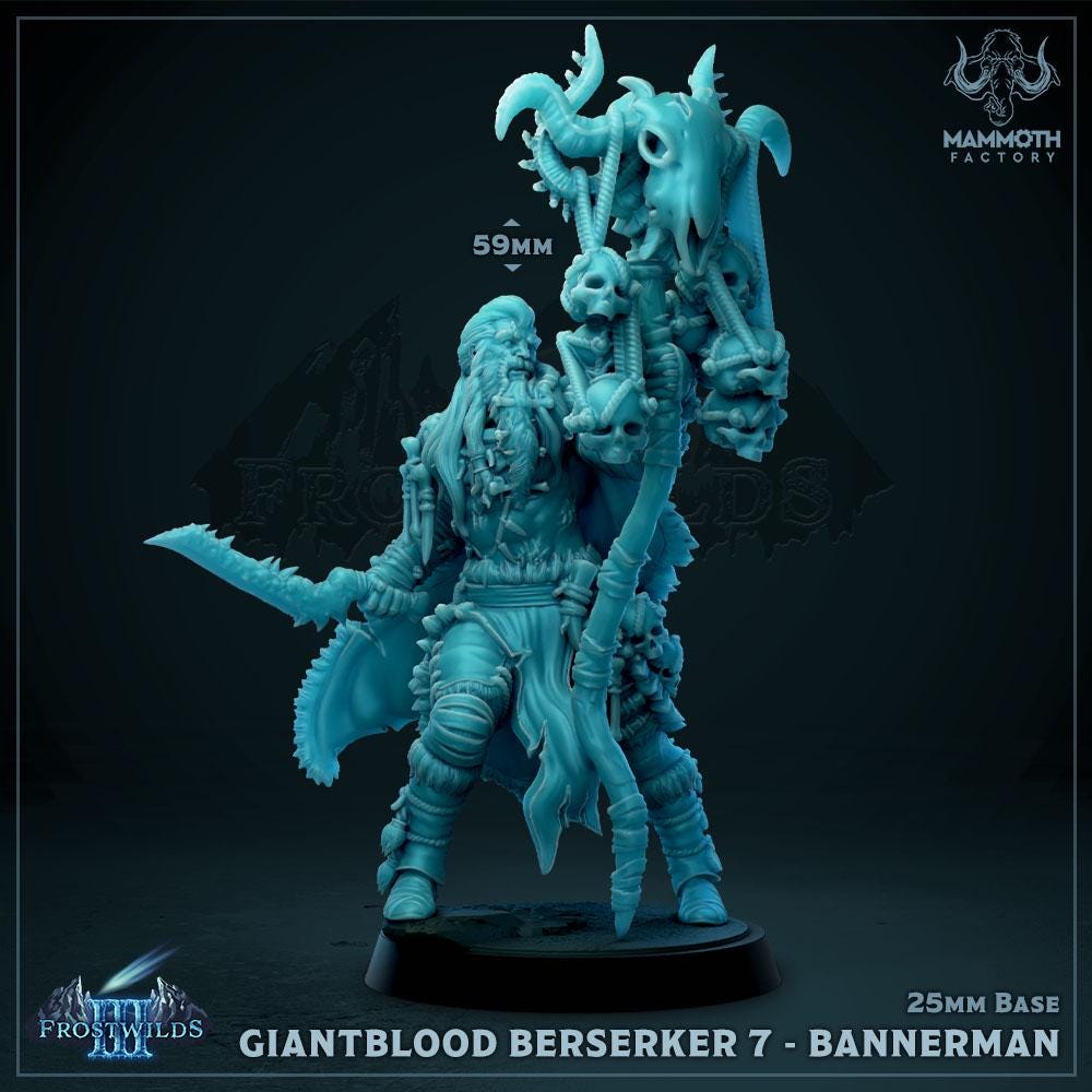 Giantblood Berserkers Warband | Frostwilds 3 | by Mammoth Factory | Dungeons and Dragons | Tabletop Games | Wargaming | Resin Miniature