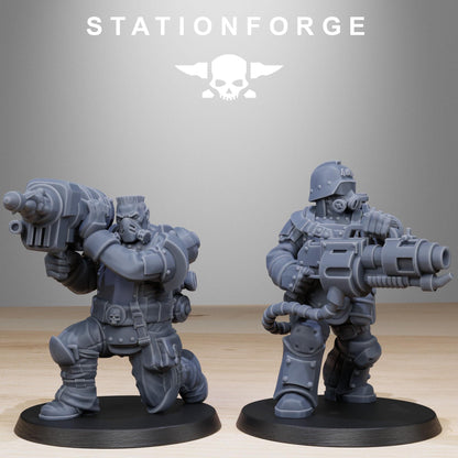 GrimGuard Armored Squad | Stationforge | Tabletop Wargaming Miniature Grim Dark Sci-Fi Proxy