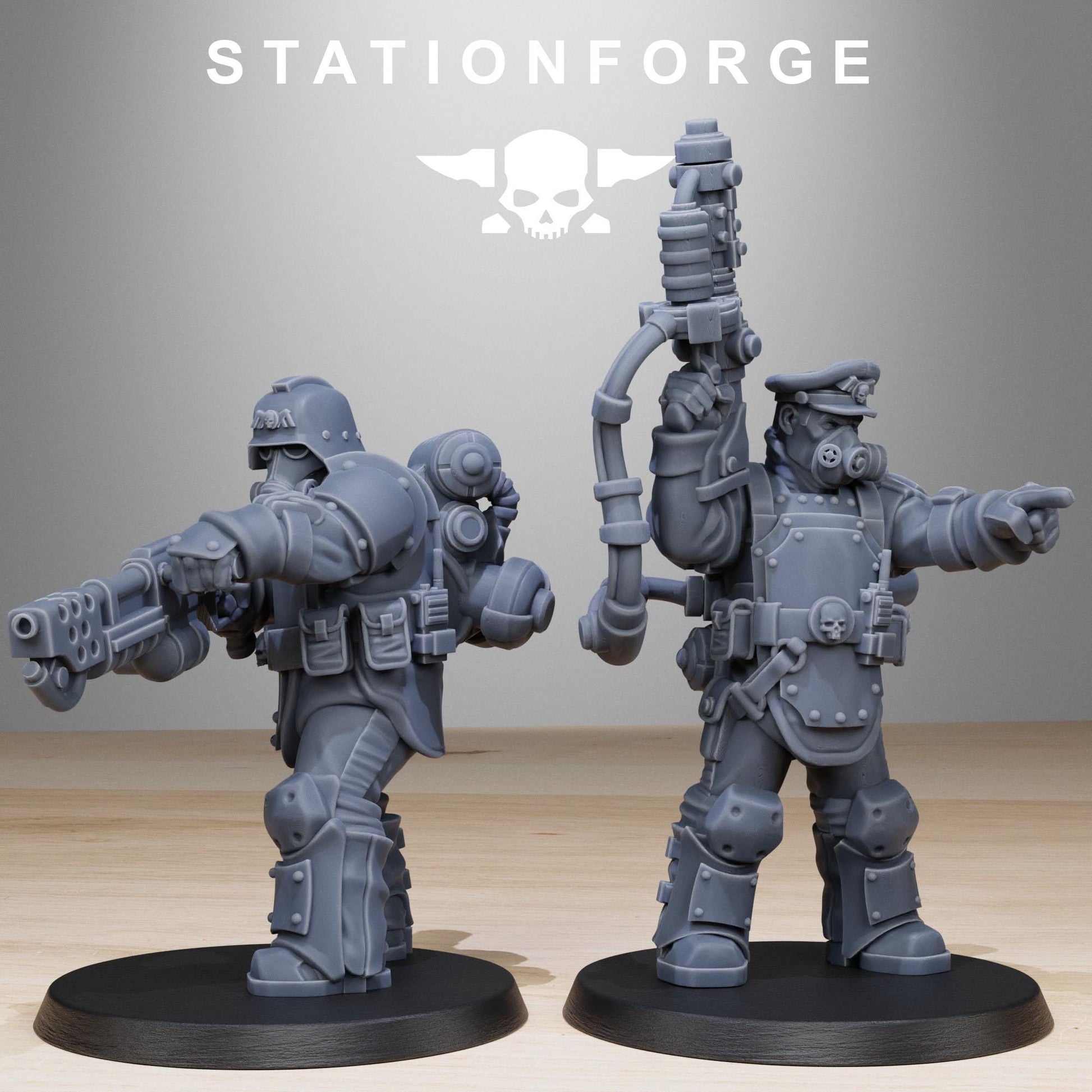 GrimGuard Armored Squad | Stationforge | Tabletop Wargaming Miniature Grim Dark Sci-Fi Proxy