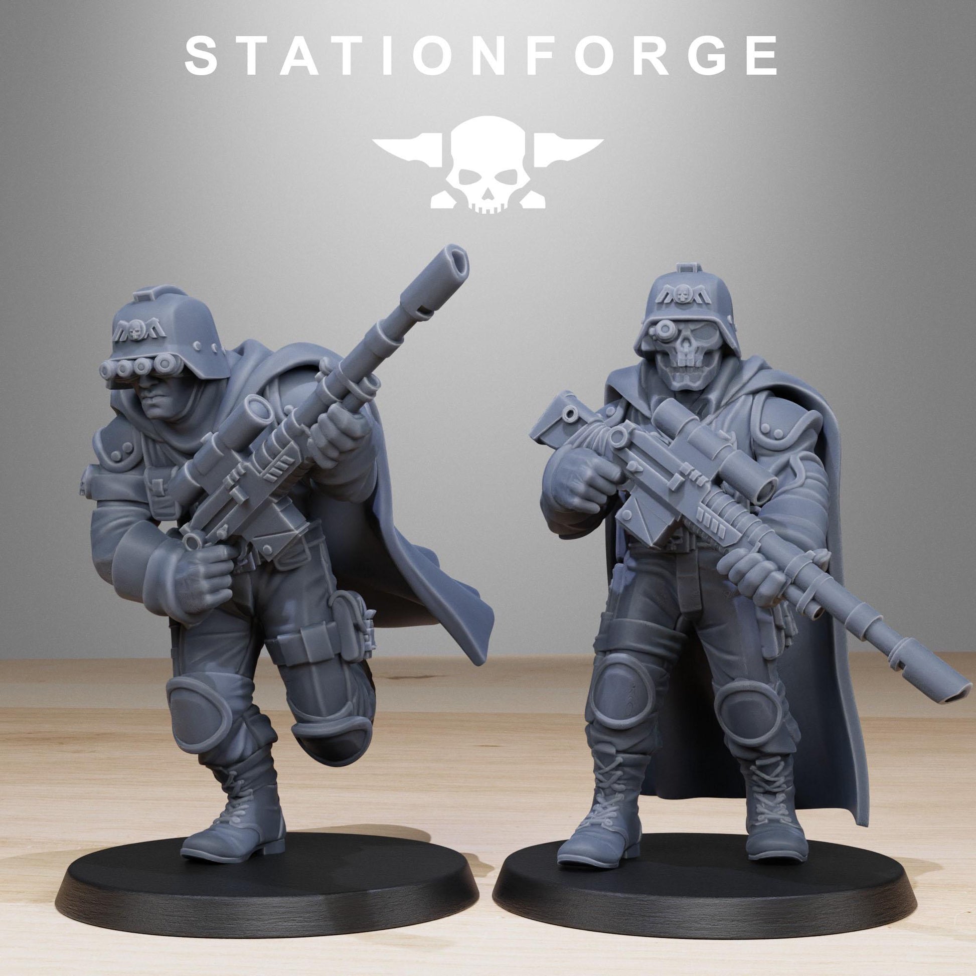 GrimGuard Snipers | Stationforge | Tabletop Wargaming Miniature Grim Dark Sci-Fi Proxy