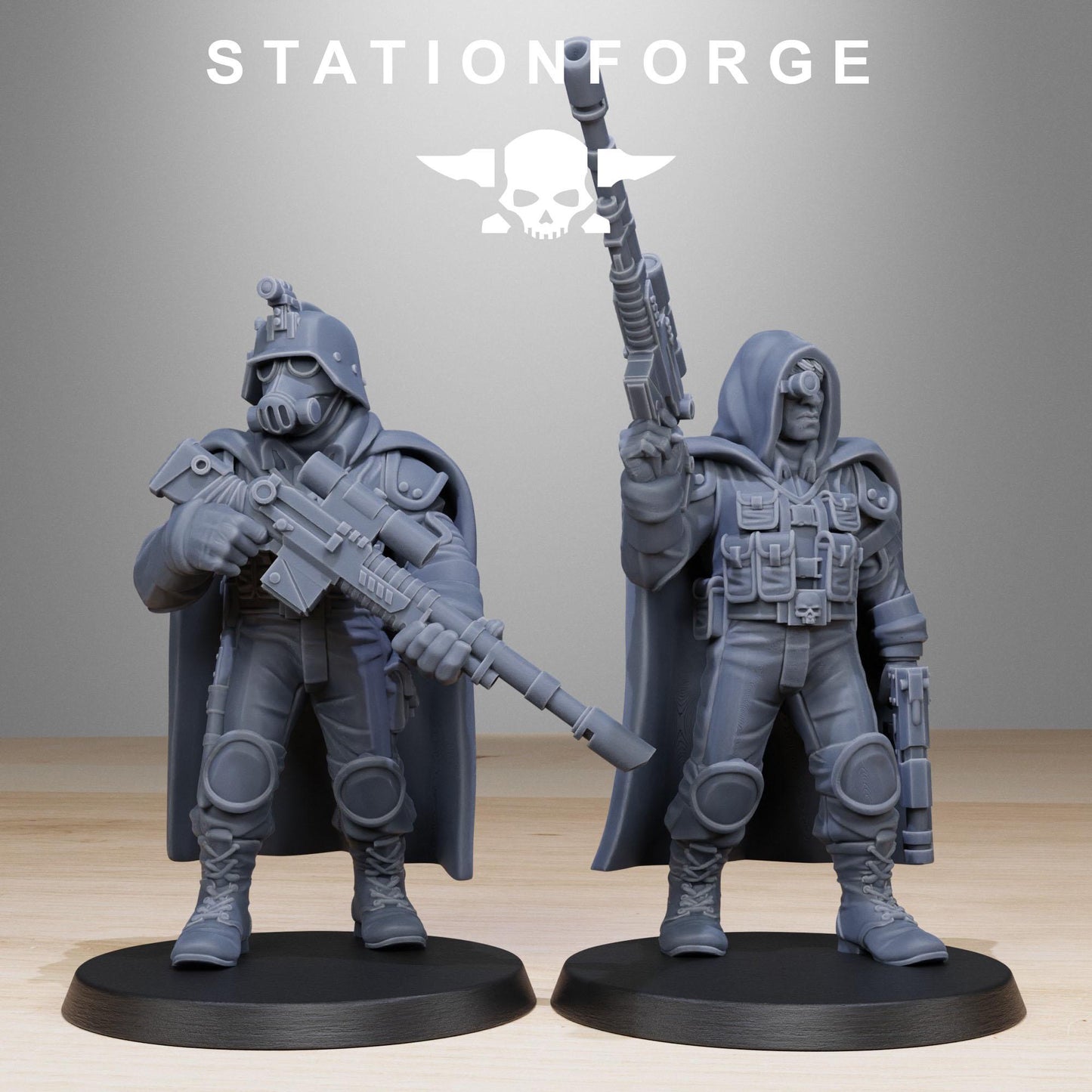 GrimGuard Snipers | Stationforge | Tabletop Wargaming Miniature Grim Dark Sci-Fi Proxy