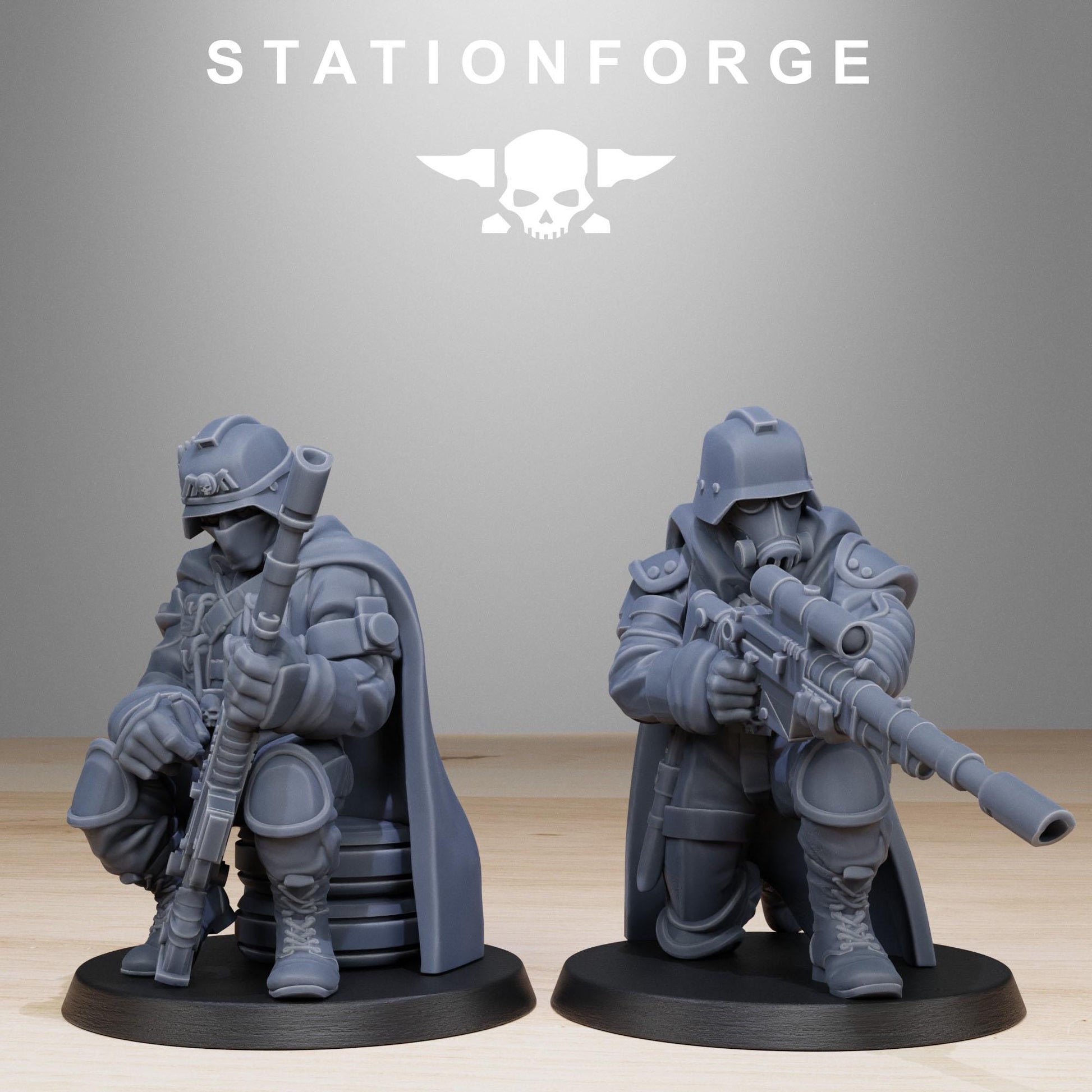 GrimGuard Snipers | Stationforge | Tabletop Wargaming Miniature Grim Dark Sci-Fi Proxy