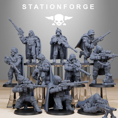 GrimGuard Snipers | Stationforge | Tabletop Wargaming Miniature Grim Dark Sci-Fi Proxy