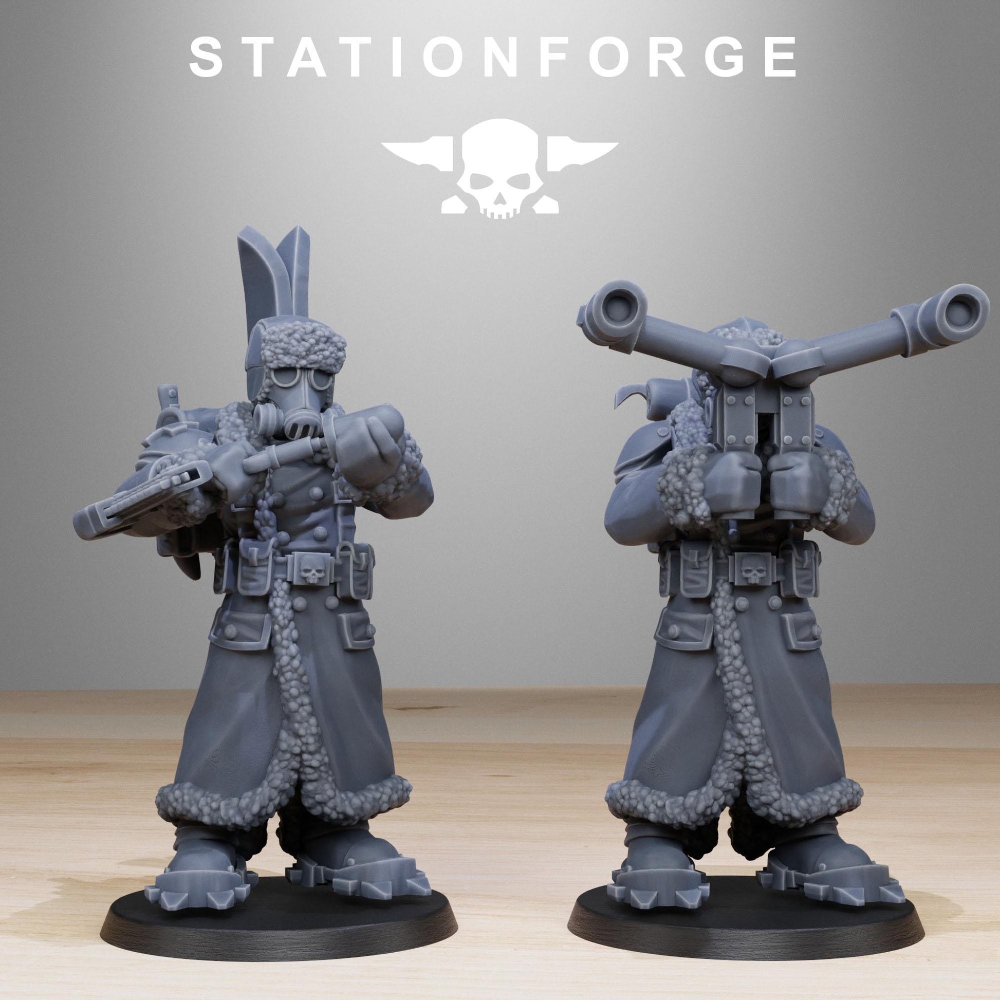 GrimGuard Frostwatch Skiers | Stationforge | Tabletop Wargaming Miniature Grim Dark Sci-Fi Proxy