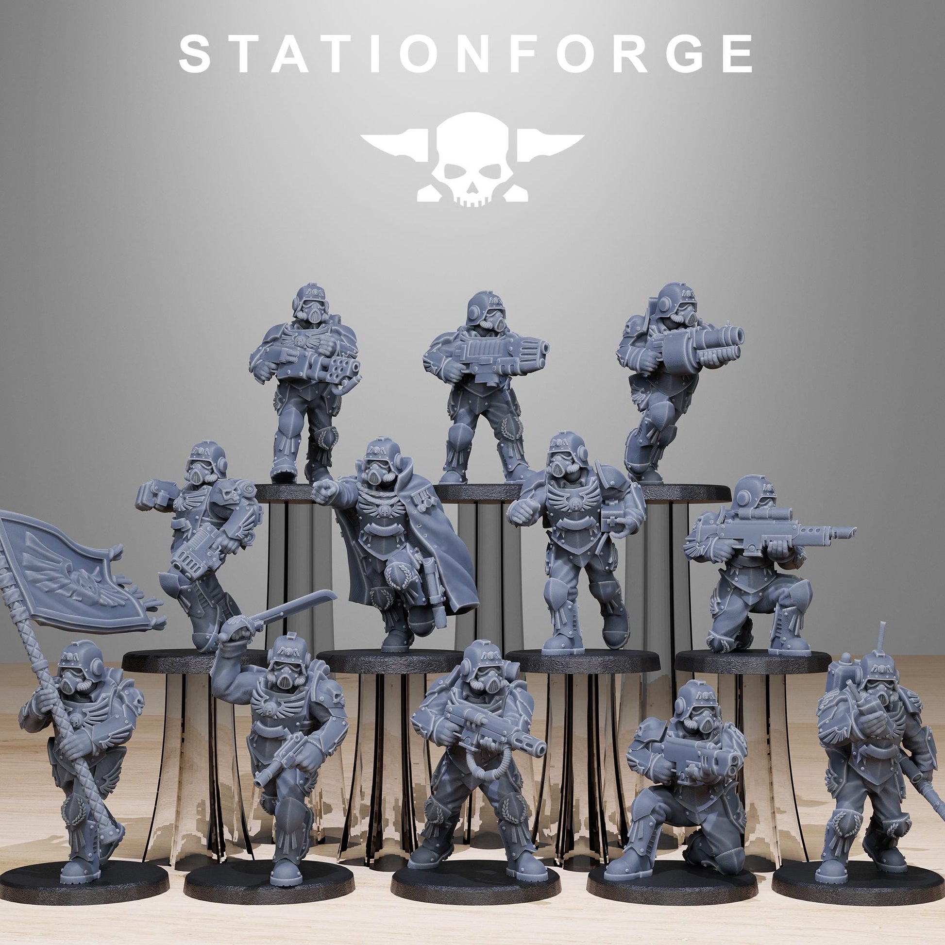 GrimGuard Elites | Stationforge | Tabletop Wargaming Miniature Grim Dark Sci-Fi Proxy