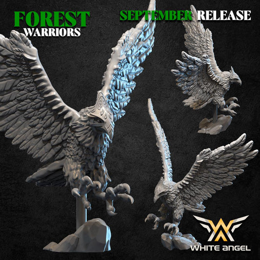 Ancestral Eagles (x3) | Forest Warriors | by White Angel Miniatures | Fantasy | DnD | Tabletop Games | Wargaming | Miniature