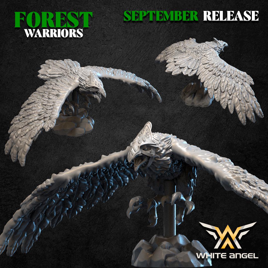 Ancestral Eagles (x3) | Forest Warriors | by White Angel Miniatures | Fantasy | DnD | Tabletop Games | Wargaming | Miniature